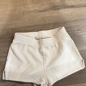 TNA CozyAF Fleece Shorts in Cream